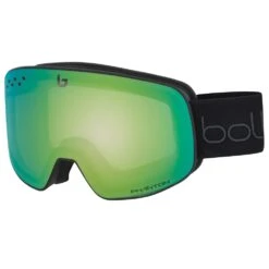 Masque De Ski Bolle Nevada Matte Black & Green Diagonal Phantom Green Emerald