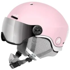Casque Visière AZR Nevada Visor Mate Rose Pale Gris Miroir