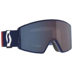 Masque De Ski Scott React Retro Blue Enhancer Blue Chrome + Illuminator Blue Chrome