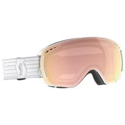 Masque De Ski Scott Lcg Compact White Enhancer Rose Chrome + Illuminator Blue Chrome