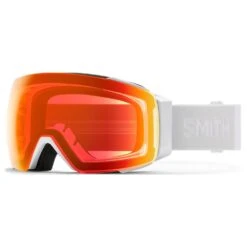 Masque De Ski Smith I/O Mag White Vapor Chromapop Everyday Red Mirror + Chromapop Storm Yellow Flash